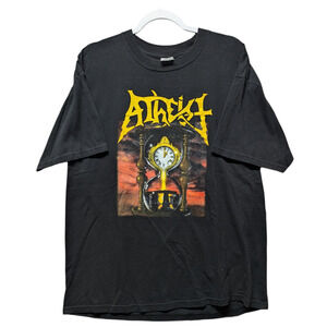 Y2K Athiest Piece of Time Metal T shirt
